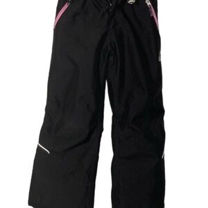 Gerry Snow Pants Black Kids Bottoms with Pink Zippers